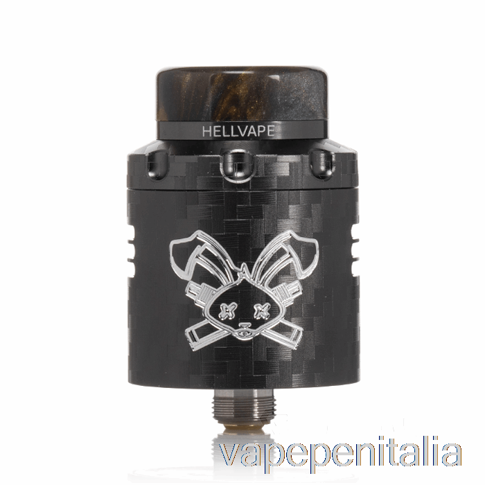 Penna Vape Hellvape Dead Rabbit V3 24mm Rda Canna Di Fucile In Fibra Di Carbonio
